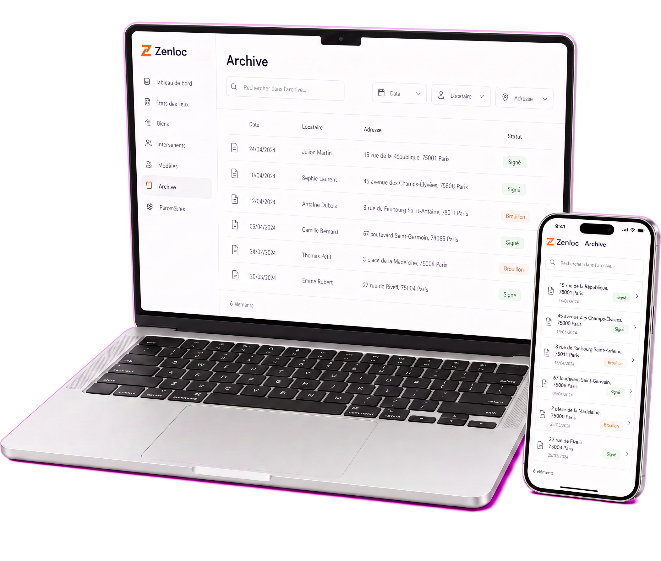 Accès web et mobile